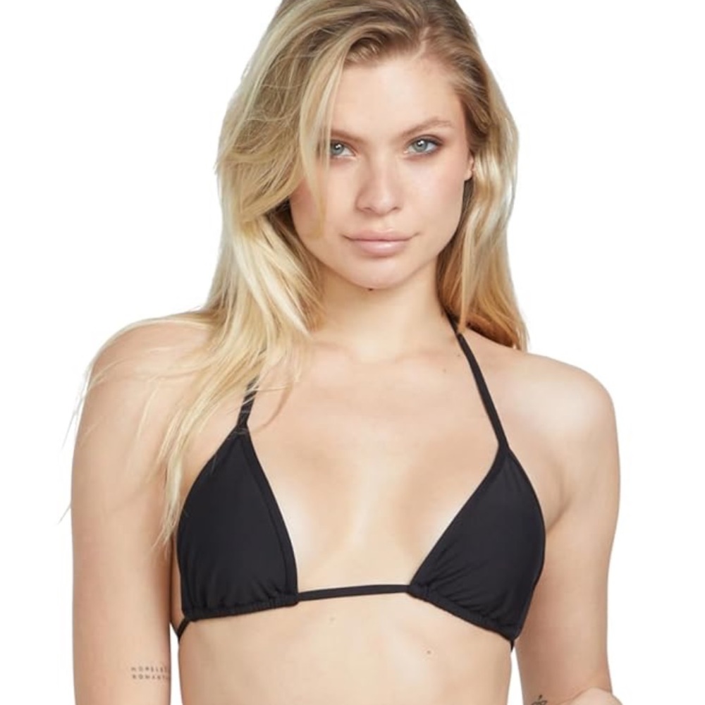 NWT Volcom Black Triangle Bikini Top- Small